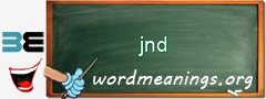 WordMeaning blackboard for jnd
